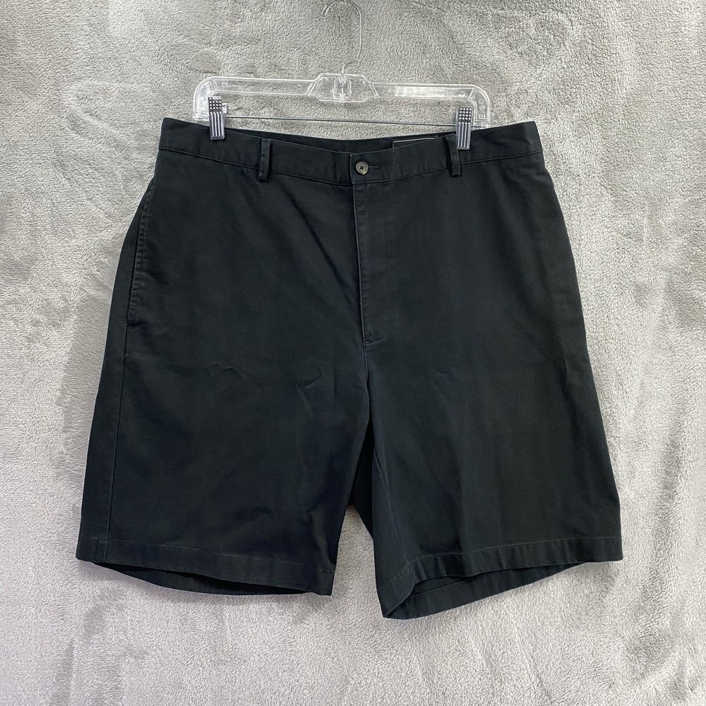 Greg Norman Mens Classic Fit Golf Performance Short Black 36 Cotton 7in Inseam